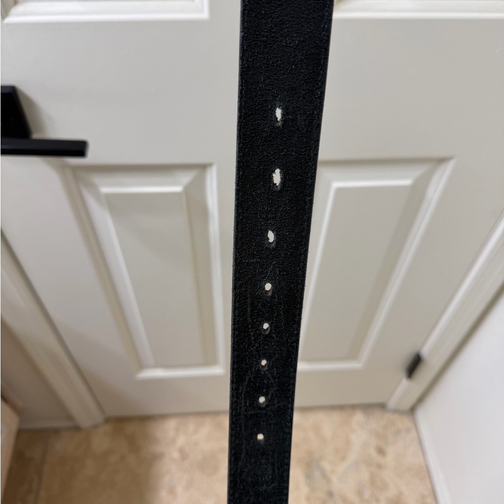 Tony Lama Black Leather Belt with Subtle Branding - Picture 7 of 9